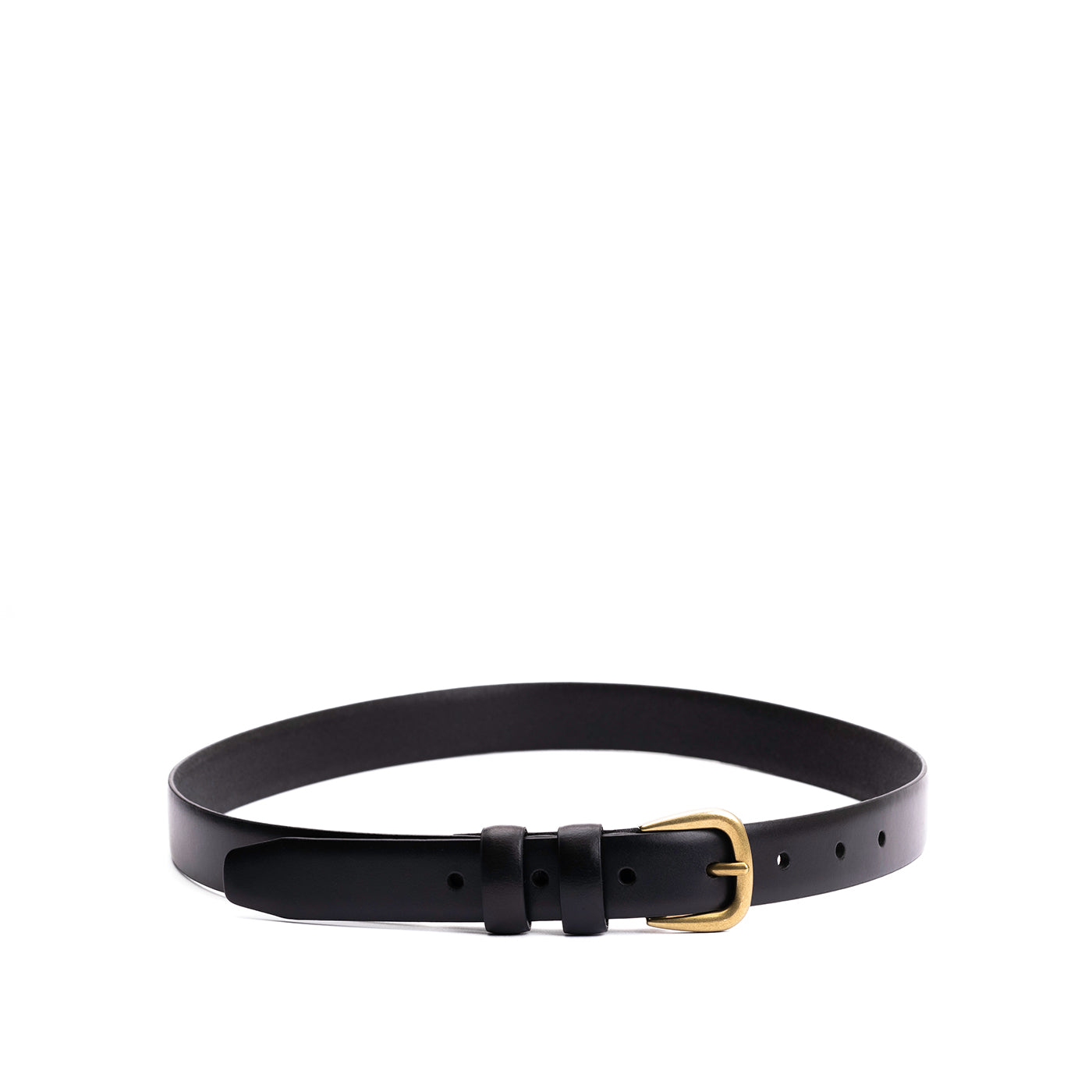 Women's Slim Double Loop Leather Belt - Image 3
