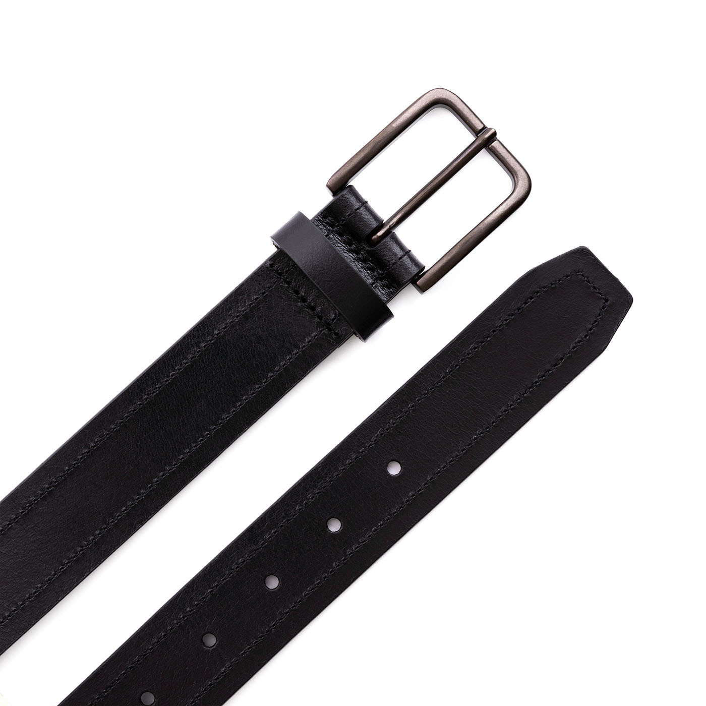 Men's Top Stitch Leather Belt - Image 5