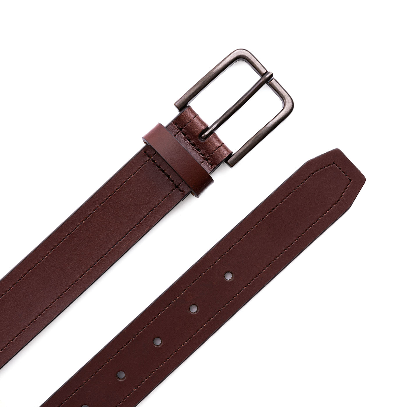 Men's Top Stitch Leather Belt - Image 7